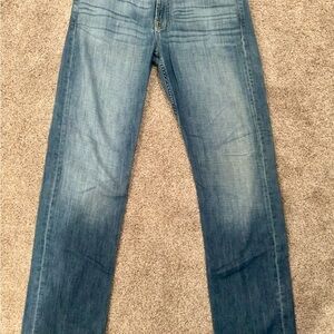 7 For All Mankind Blue Straight Jeans Classic Fit
